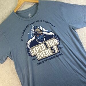 Disney Expedition Everest Men's Yeti Tee Blue XL 15 Years Roamin'‎ Snowman Shirt